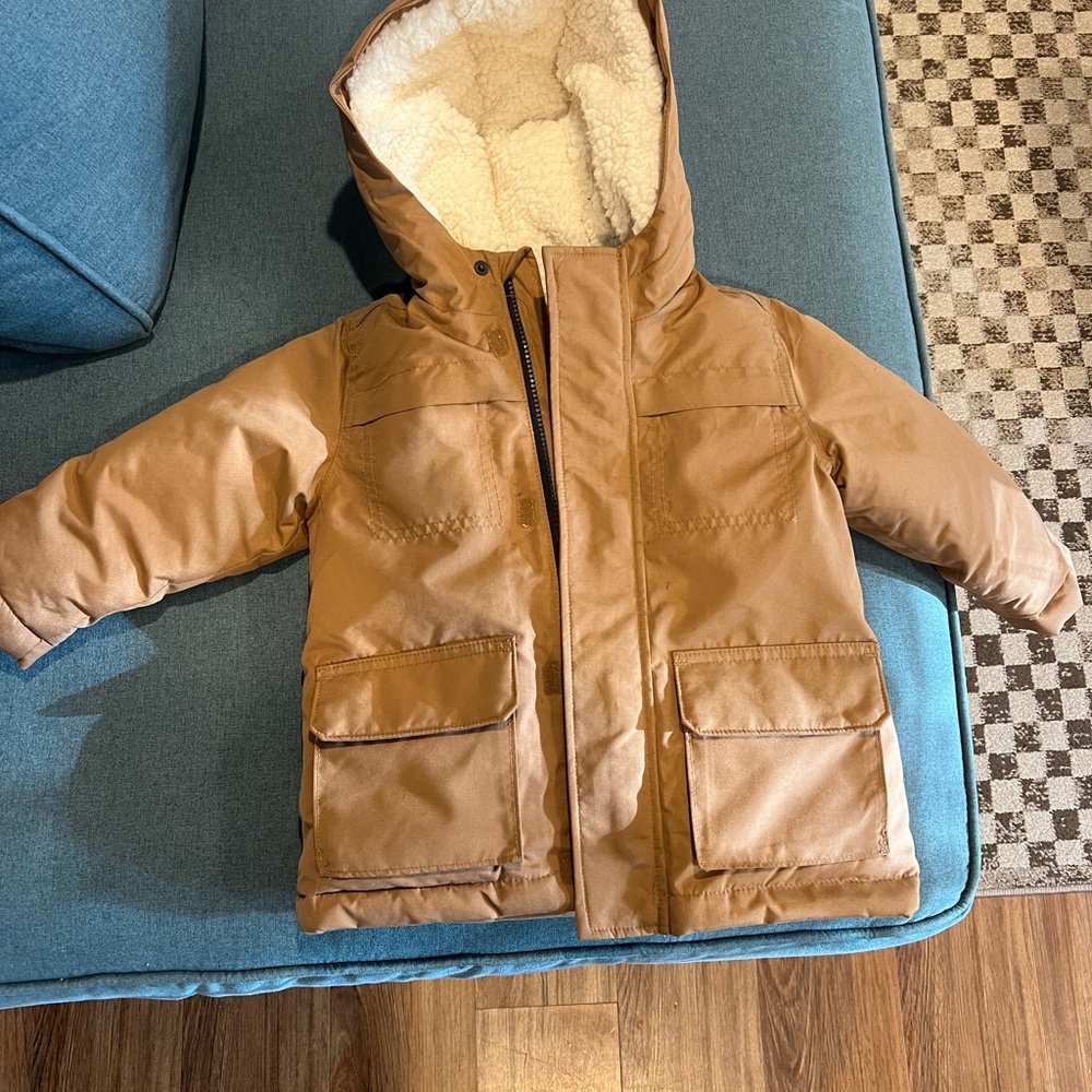 Brown Hooded Winter Jacket